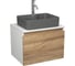 Комплект Bauedge тумба Bau Dream Blackwood 60, 1 ящик, раковина BAU Cerama 48х37, темно-серая, смеситель Hotel Dream, нерж. сталь BD2811 1