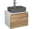 Комплект Bauedge тумба Bau Dream Blackwood 60, 1 ящик, раковина BAU Cerama 48х37, темно-серая, смеситель Hotel Stil, нерж. сталь BD2809 1