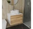 Комплект Bauedge тумба Bau Dream Blackwood 60, 1 ящик, раковина круглая накладная BAU Element D41, мрамор, смеситель Hotel Dream, нерж. сталь BD2958 2