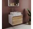 Комплект Bauedge тумба Bau Dream Blackwood 60, 1 ящик, раковина прямоугольная BAU Cerama 48x37, мрамор, смеситель Hotel Stil, нерж. сталь BD2984 2