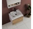Комплект Bauedge тумба Bau Dream Blackwood 60, 1 ящик, раковина прямоугольная BAU Cerama 48х37, мрамор, смеситель Hotel Black, черный матовый, выпуск клик кл BD2993 2