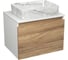 Комплект Bauedge тумба Bau Dream Blackwood 60, 1 ящик, раковина прямоугольная BAU Hotel 48x37, мрамор BD3011 1