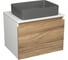 Комплект Bauedge тумба Bau Dream Blackwood 60, 1 ящик, раковина прямоугольная BAU Hotel 48x37, темно-серая матовая BD3031 1