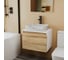 Комплект Bauedge тумба Bau Dream Blackwood 60, 1 ящик, раковина прямоугольная BAU Hotel 48х37, мрамор, смеситель Hotel Stil, черный матовый BD3013 2