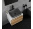 Комплект Bauedge тумба Bau Dream Blackwood 60, 1 ящик, раковина прямоугольная BAU Hotel 48х37, темно-серая матовая, смеситель Hotel Stil черный, выпуск клик BD3040 2