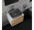 Комплект Bauedge тумба Bau Dream Blackwood 60, 1 ящик, раковина прямоугольная BAU Hotel 48х37, темно-серая матовая, смеситель Hotel Stil, нерж. сталь, выпуск BD3038 2