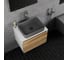Комплект Bauedge тумба Bau Dream Blackwood 60, 1 ящик, раковина прямоугольная BAU Hotel 48х37, темно-серая матовая, смеситель Hotel Stil, нерж. сталь, выпуск BD3037 2