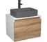Комплект Bauedge тумба Bau Dream Blackwood 60, 1 ящик, раковина прямоугольная BAU Hotel 48х37, темно-серая матовая, смеситель Hotel Stil, черный матовый BD3033 1