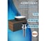 Комплект для ванной Bauedge 4 предмета (тумба Bau 80, графит + раковина BAU Stil Black White 50х40 + смеситель Hotel Black, выпуск клик-клак, черный) BD2243 2