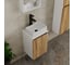 Комплект для ванной Bauedge 4 предмета (тумба Bau Dream 40 + раковина BAU 37x23, белая + смеситель Hotel Black, выпуск клик-клак, черный) BD1598 8