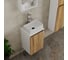 Комплект для ванной Bauedge 4 предмета (тумба Bau Dream 40 + раковина BAU 37x23, белая + смеситель Hotel Still, выпуск клик-клак, черный) BD1595 8