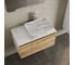 Комплект Bauedge тумба Bau Dream Blackwood 80, 1 ящик, дверца, раковина прямоугольная BAU Hotel 48х37, мрамор, смеситель Hotel Stil, нерж. сталь, выпуск клик BD3029 3