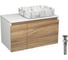 Комплект Bauedge тумба Bau Dream Blackwood 80, 1 ящик, дверца, раковина прямоугольная BAU Hotel 48х37, мрамор, выпуск клик клак, черный BD3025 1