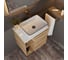 Тумба Bauedge Bau Dream Blackwood 60 правая, раковина BAU Hotel Black Rand 48х37, смеситель для раковины высокий Hotel Black, черный, выпуск клик клак, черный SD3251 7