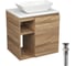 Тумба Bauedge Bau Dream Blackwood 60 правая, раковина BAU Spectrum mini 47х24 выпуск клик клак, черный SD3210 1