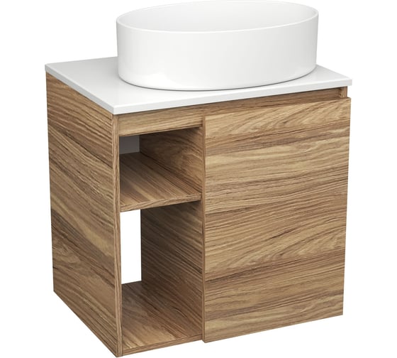 Тумба Bauedge Bau Dream Blackwood 60 правая, раковина BAU Nimb 50х36 SD3225 1
