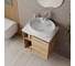 Тумба Bauedge Bau Dream Blackwood 60 правая, раковина BAU Nimb 51х41 белая, смеситель Hotel Dream, нерж. сталь, выпуск клик клак, белый SD3351 7