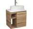 Тумба Bauedge Bau Dream Blackwood 60 правая, раковина BAU Nimb 51х41 белая, смеситель Hotel Dream, нерж. сталь SD3342 1