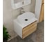 Тумба Bauedge Bau Dream Blackwood 60, 1 ящик, раковина овальная BAU Nimb 55x35, смеситель Hotel Stil, нерж. сталь, выпуск клик клак, черный BD2911 7