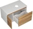 Тумба Bauedge Bau Dream Blackwood 80, 1 ящик, дверца, раковина овальная BAU Nimb 55х35, смеситель Hotel Stil, нерж. сталь BD2916 7