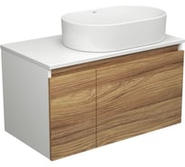 Тумба Bauedge Bau Dream Blackwood 80, 1 ящик, дверца, раковина овальная BAU Nimb 55х35 BD2915
