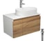 Тумба Bauedge Bau Dream Blackwood 80, 1 ящик, дверца, раковина овальная BAU Nimb 55х35, смеситель Hotel Stil, нерж. сталь, выпуск клик клак, хром BD2922 1