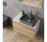 Комплект Bauedge тумба Bau Dream Blackwood 80, раковина BAU Cerama 48х37, темно-серая, смеситель Hotel Dream, нерж. сталь, выпуск клик клак белый BD2848 2