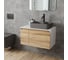 Комплект Bauedge тумба Bau Dream Blackwood 80, раковина BAU Cerama 48х37, темно-серая, смеситель Hotel Dream Black, черный матовый BD2840 2