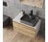 Комплект Bauedge тумба Bau Dream Blackwood 80, раковина BAU Cerama 48х37, темно-серая, смеситель Hotel Black, черный матовый, выпуск клик клак черный BD2846 2
