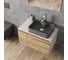 Комплект Bauedge тумба Bau Dream Blackwood 80, раковина BAU Cerama 48х37, темно-серая, смеситель Hotel Stil, нерж. сталь, выпуск клик клак белый BD2845 2