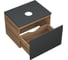 Тумба с раковиной Bauedge Bauedge (тумба подвесная Bau Dream Blackwood 60, графит + раковина прямоугольная накладная BAU Cerama 48x37, с отверстием под смеситель) BD2140 2