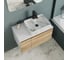 Комплект Bauedge тумба Bau Dream Blackwood 80, раковина прямоугольная BAU Cerama 48х37, мрамор, смеситель Hotel Black, черный матовый, выпуск клик клак черны BD3007 2