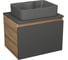 Комплект Bauedge тумба Bau Dream Blackwood графит 60, 1 ящик, раковина BAU Cerama 48x37, темно-серая BD2863 1