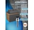 Комплект Bauedge тумба Bau Dream Blackwood графит 60, 1 ящик, раковина BAU Cerama 48x37, темно-серая, выпуск клик клак черный BD2869 2