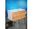 Комплект Bauedge тумба Bau Dream Blackwood 80, раковина круглая накладная BAU Element D41, мрамор, смеситель Hotel Black, черный матовый, выпуск клик клак че BD2979 5