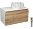Комплект Bauedge тумба Bau Dream Blackwood 80, раковина круглая накладная BAU Element D41, мрамор, выпуск клик клак черный BD2975 1