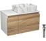 Комплект Bauedge тумба Bau Dream Blackwood 80, раковина прямоугольная BAU Cerama 48х37, мрамор, выпуск клик клак черный BD3003 1