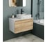 Комплект Bauedge тумба Bau Dream Blackwood 80, раковина прямоугольная BAU Cerama 48х37, мрамор, смеситель Hotel Black, черный матовый BD2999 2