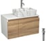 Комплект Bauedge тумба Bau Dream Blackwood 80, раковина прямоугольная BAU Cerama 48х37, мрамор, смеситель Hotel Dream, нерж. сталь, выпуск клик клак хром BD3008 1