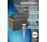 Комплект Bauedge тумба Bau Dream Blackwood графит 60, 1 ящик, раковина BAU Cerama 48х37, темно-серая, выпуск клик клак хром BD2870 2