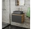 Комплект Bauedge тумба Bau Dream Blackwood графит 60, 1 ящик, раковина BAU Cerama 48х37, темно-серая, смеситель Hotel Dream, нерж. сталь BD2866 7