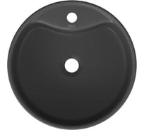 Комплект Bauedge тумба Bau Dream Blackwood графит 60, 1 ящик, раковина круглая BAU Element D41, темно-серая, смеситель Hotel Dream, нерж. сталь BD2852