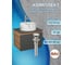 Комплект Bauedge тумба Bau Dream Blackwood графит 60, 1 ящик, раковина круглая накладная BAU Element D41, мрамор, смеситель Hotel Dream, нерж. сталь, выпуск к BD3062 2