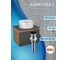 Комплект Bauedge тумба Bau Dream Blackwood графит 60, 1 ящик, раковина круглая накладная BAU Element D41, мрамор, выпуск клик клак черный BD3057 2