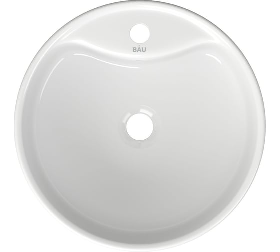 Тумба с раковиной и выпуском Bauedge (тумба Bau Dream 60, графит + раковина накладная BAU Element D40, с отверстием под смеситель, выпуск клик-клак, белый) BD2131