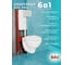Комплект BAU 6 в 1 Bauedge: усиленная инсталляция BAU IDEAL, унитаз подвесной Creo Ceramique PROJECT 355х490х375 с быстросъемным сиденьем микролифт, клавиша BAU Wheel антивандальная, нерж. сталь брашированная E458103-PR1100N-E00118 12