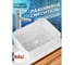 Раковина накладная на столешницу Bauedge BAU Mini прямоугольный, 38x24, белая, смеситель для раковины высокий Hotel Still, цвет нержавеющая сталь BH1071 2