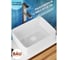 Раковина накладная на столешницу Bauedge BAU Mini прямоугольная, 38x24, белая, смеситель для раковины высокий Potato Hotel, хром BH1032 2