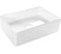 Раковина накладная на столешницу Bauedge BAU Mini прямоугольная, 38x24, белая, смеситель для раковины высокий Potato Hotel, выпуск клик-клак, белый BH1036 7