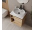 Тумба Bauedge Bau Dream Blackwood 60 правая, раковина BAU Nimb 51х41 белая, смеситель Hotel Black, черный, выпуск клик клак черный SD3349 7